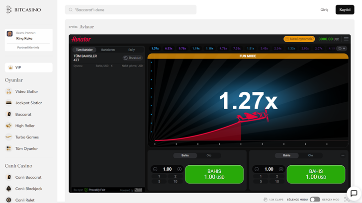 Bitcasino.io Aviator Uçak Bahis Oyunu Oynama Adımları
